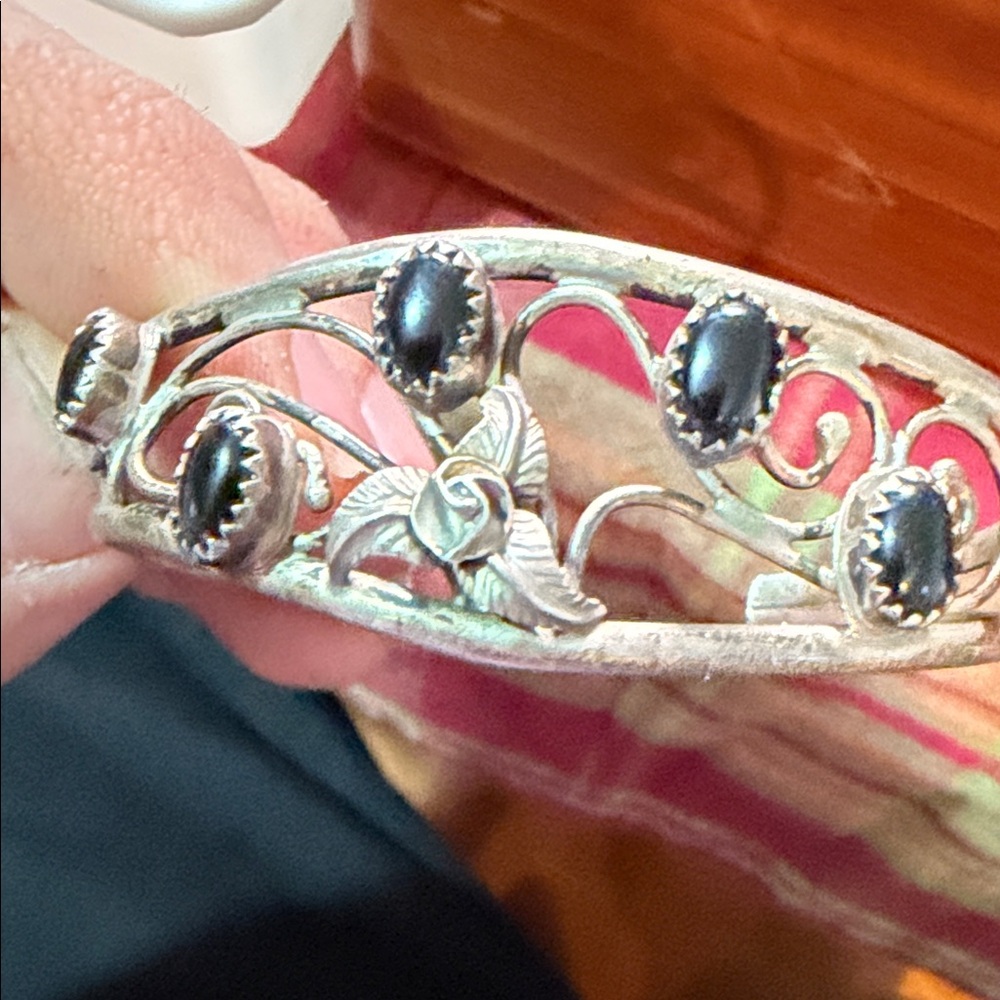Vintage Sterling Silver and Black Women's Jewelry